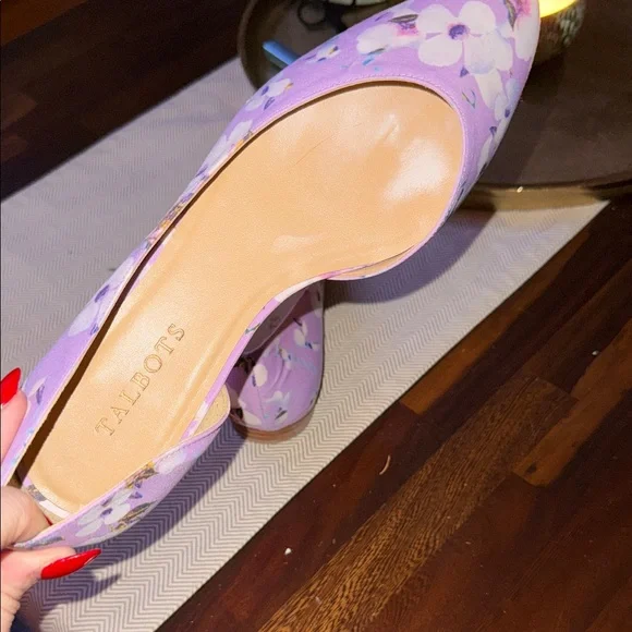 Talbots Lavender Floral Women's Flats - Picture 4 of 5